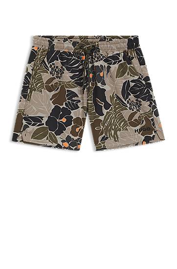 Quick-Dry Printed Swim Shorts
