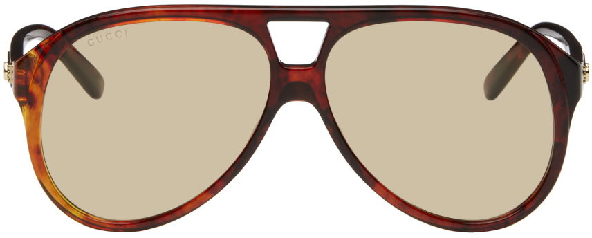 Слънчеви очила Gucci Aviator Sunglasses Кафяво | GG1286S-002, 0