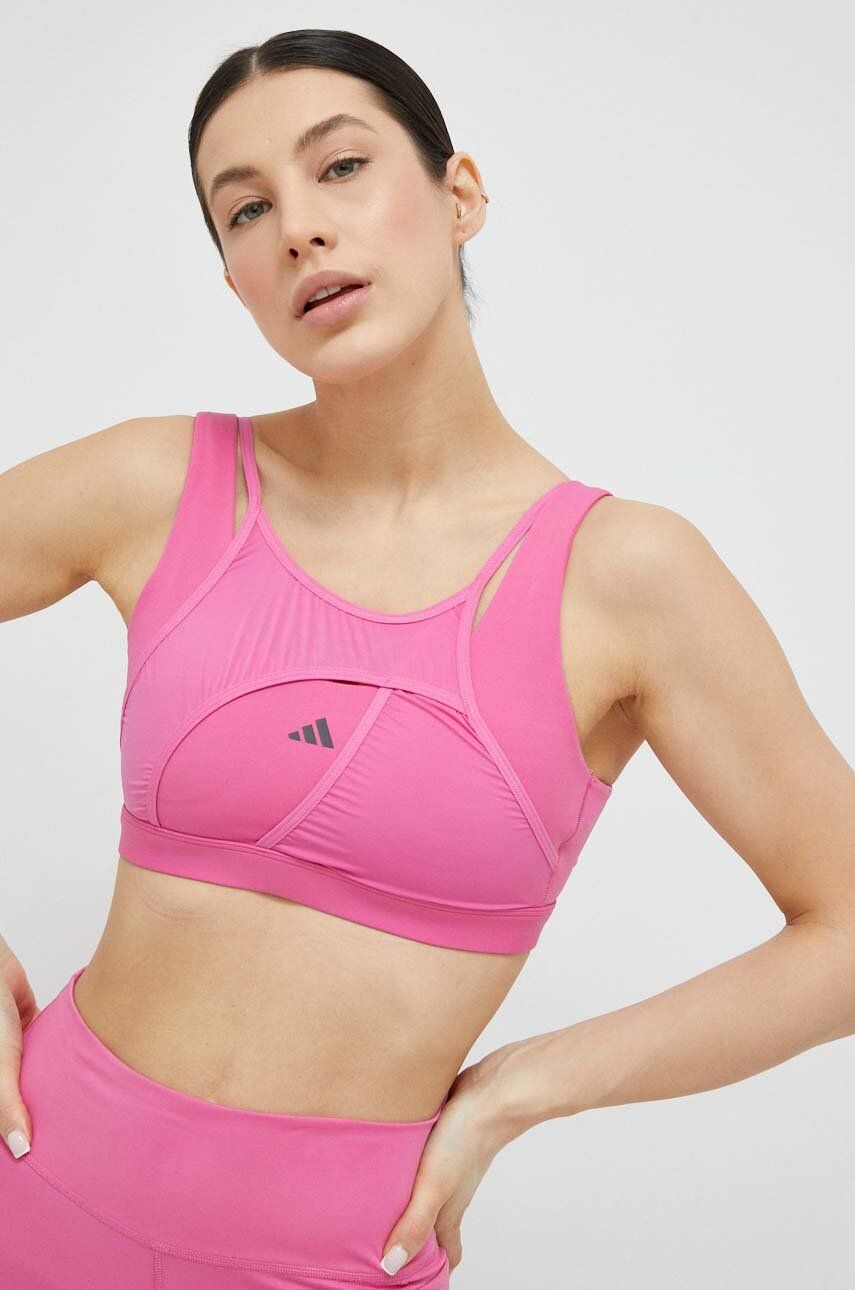 Сутиен adidas Performance Powerimpact Lux Medium-Support Bra Розово | IC6906, 0