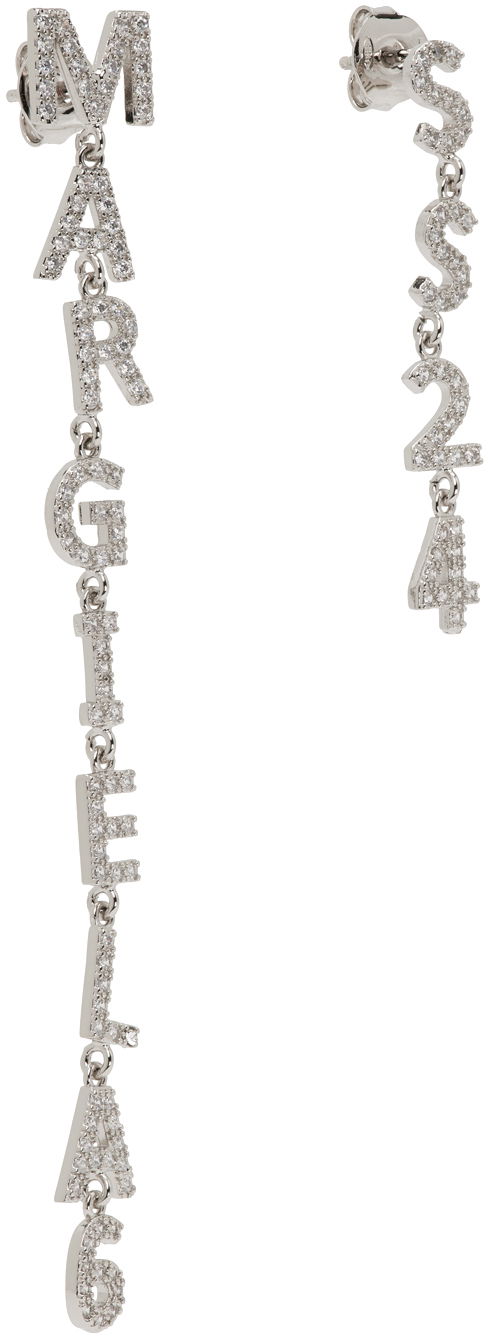 Обеци Maison Margiela MM6 Letter Earrings Сиво | SM6VG0069 P6471, 1
