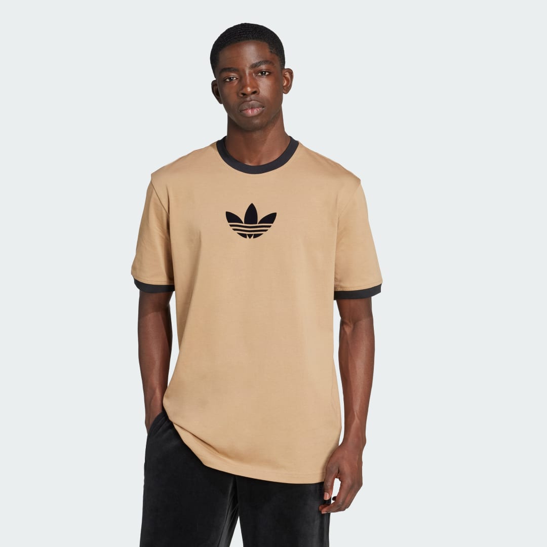 Тениска adidas Performance Adicolor Loose 2000s Cali T-Shirt Бежово | JX1516, 0