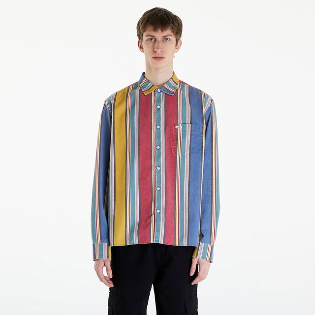 Go Multi-Stripe Ls Shirt Sage Rust Multi