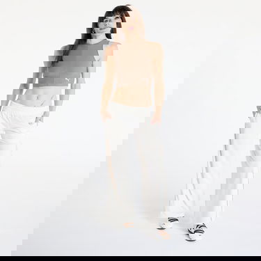 Съкратен топ Puma Wardrobe Essentials Ribbed Crop Top Кафяво | 62976593, 3