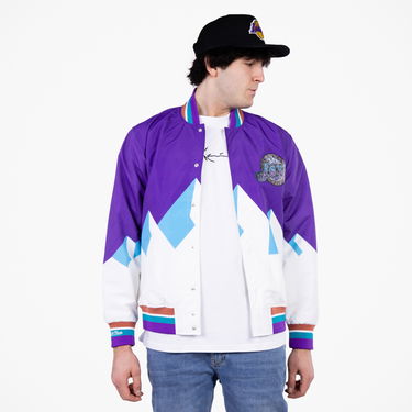 Яке бомбър Mitchell & Ness 75th Anniversary Warm Up Jacket Многоцветен | OJBF1201-UJAYYPPPPURP, 0