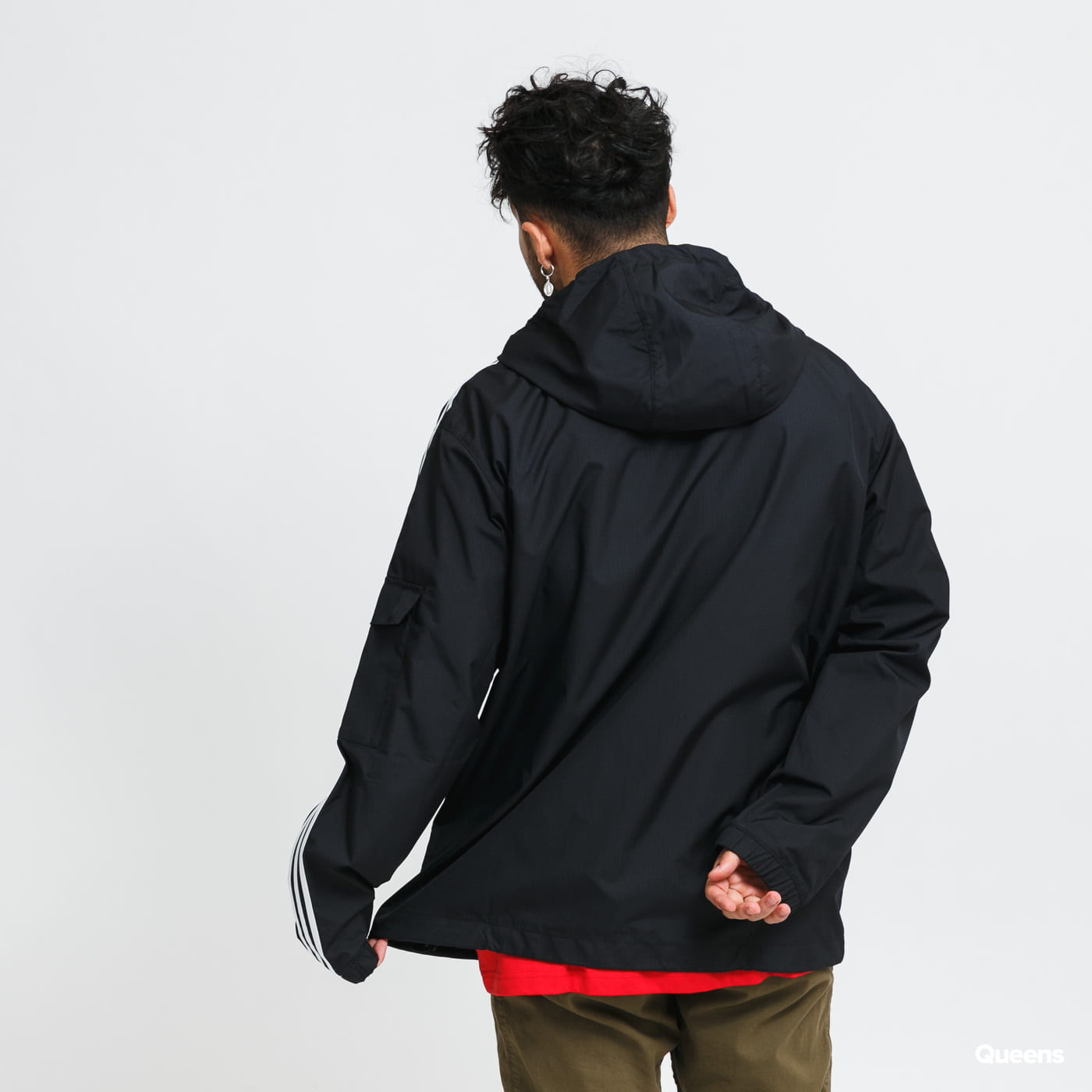 Ветровка adidas Originals 3 Stripes Windbreaker FZ Черно | GN3475, 1