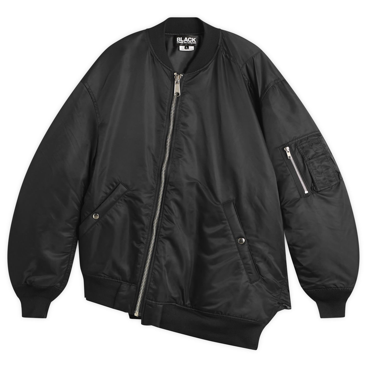 Яке бомбър Comme des Garçons Comme des Garçons BLACK Asymmetric Bomber Jacket Черно | 1P-J011-W25-1, 1
