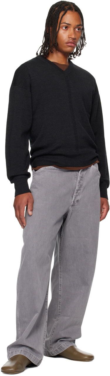 Пуловер LEMAIRE LEMAIRE V-Neck Sweater Черно | TO1430 LK087, 3