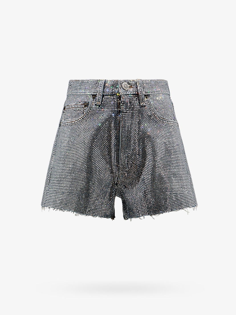 Къси панталони Maison Margiela Crystal Embellished Denim Shorts Сиво | S67MU0041S30855961