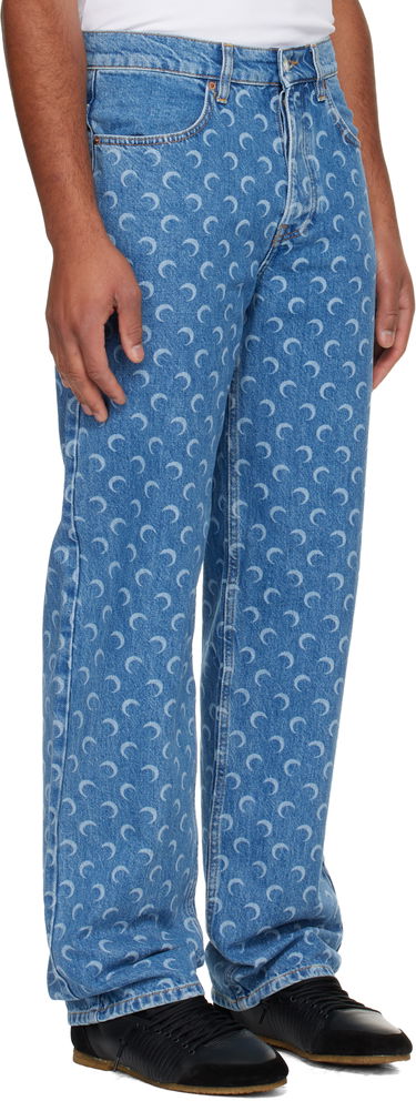Дънки Marine Serre Moon Laser Baggy Jeans Синьо | MPA070BCDEN0002, 1