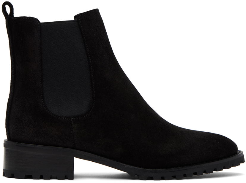 Облекло Manolo Blahnik Manolo Blahnik Chelata Suede Chelsea Boots Черно | 321-1812-0001