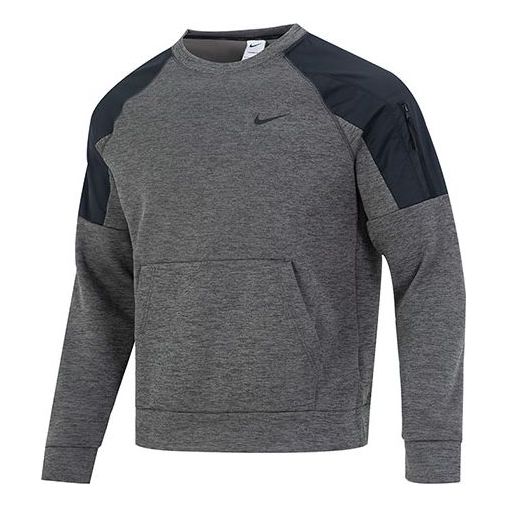 Пуловер Nike Therma Novelty Crew Sweatshirt Сиво | DQ4855-071, 0