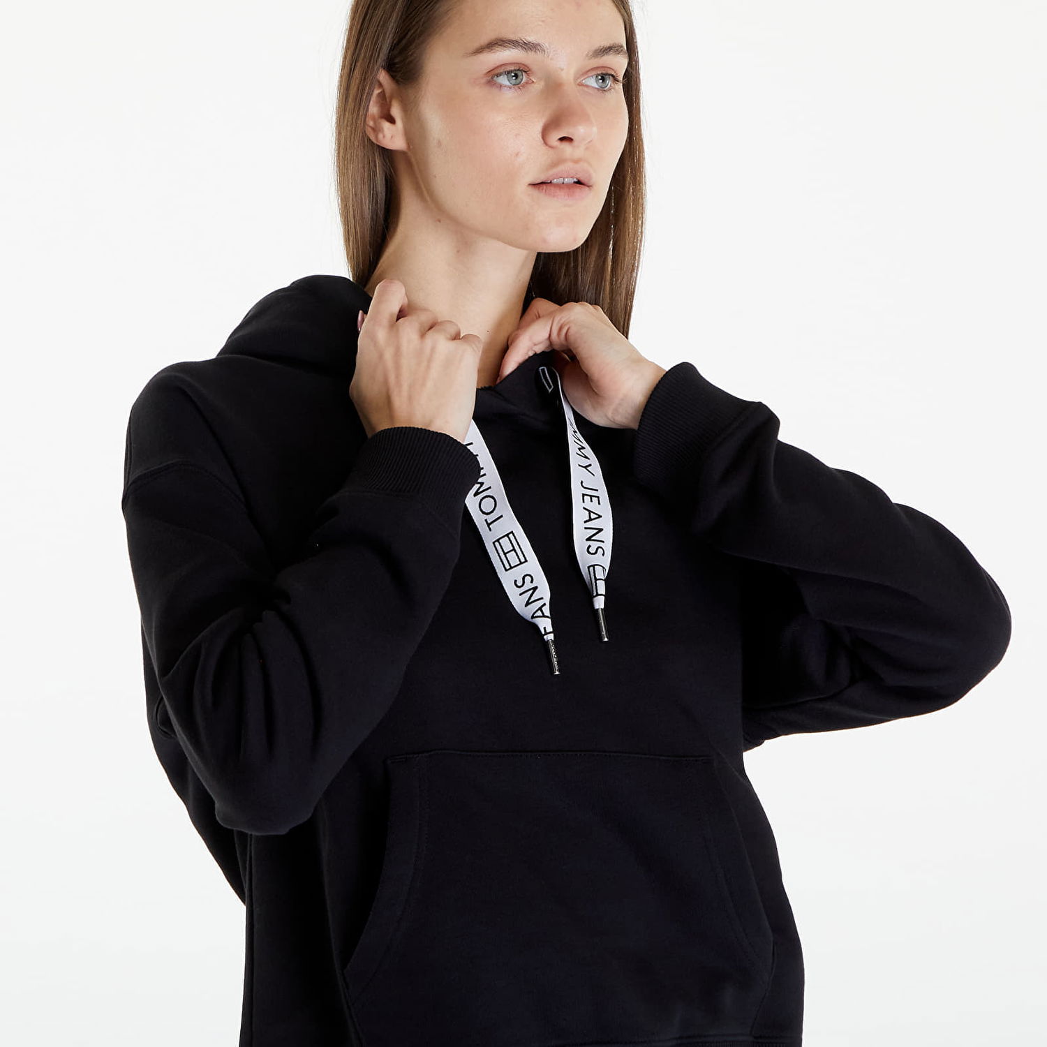 Суитчър Tommy Hilfiger Boxy Logo Drawcor Hoodie Черно | DW0DW17794 BDS, 1