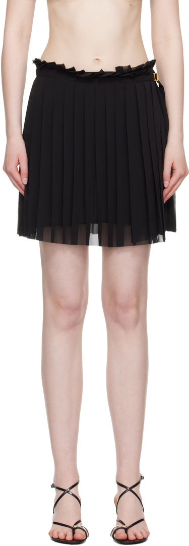 Пола AMI AMI Paris Pleated Miniskirt Черно | FSK153.PL0027, 0