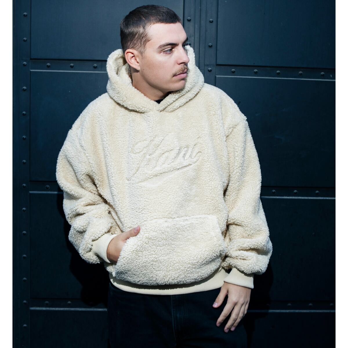 Суитчър Karl Kani Cursive Varsity Teddy Os Hoodie Бежово | PD00008925, 0