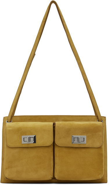 Чанта през рамо BY FAR BY FAR Billy Suede Shoulder Bag Жълто | MWBSB024KL007BR052PL, 0