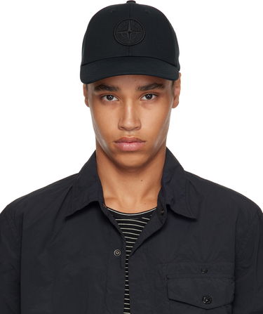 Шапка с козирка Stone Island Stone Island Cotton Reps Cap Черно | K1S159100996S0065, 0