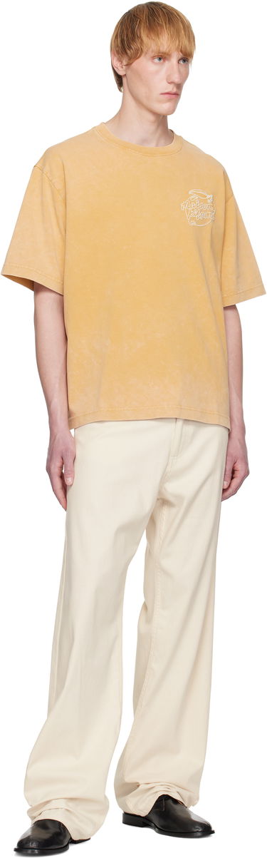 Тениска MAISON KITSUNÉ Maison Kitsuné Lemonade Chest Embroidery T-Shirt Жълто | OM00115KJ0119, 3