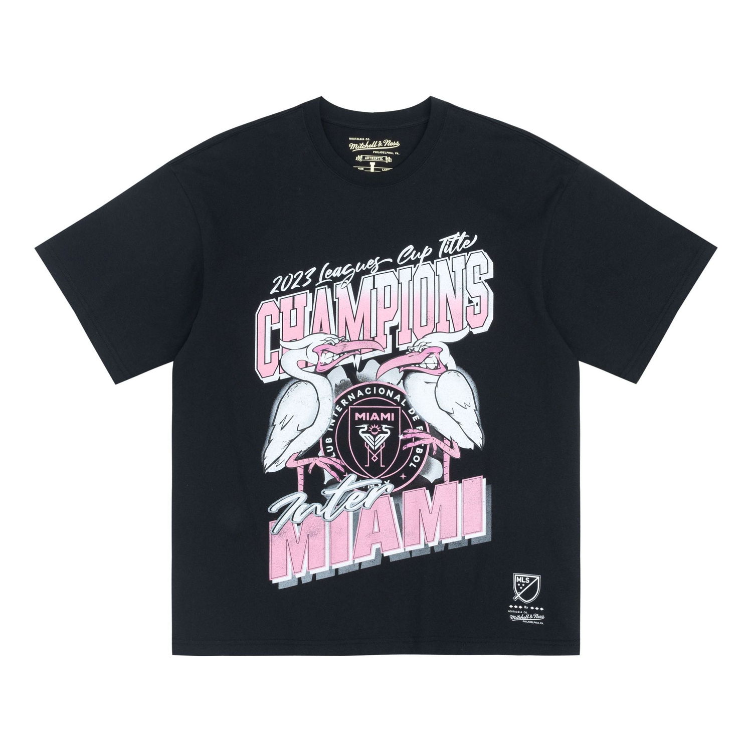 Тениска Mitchell & Ness Inter Miami CF Champion T-Shirt Черно | MN2551-BLACK, 0