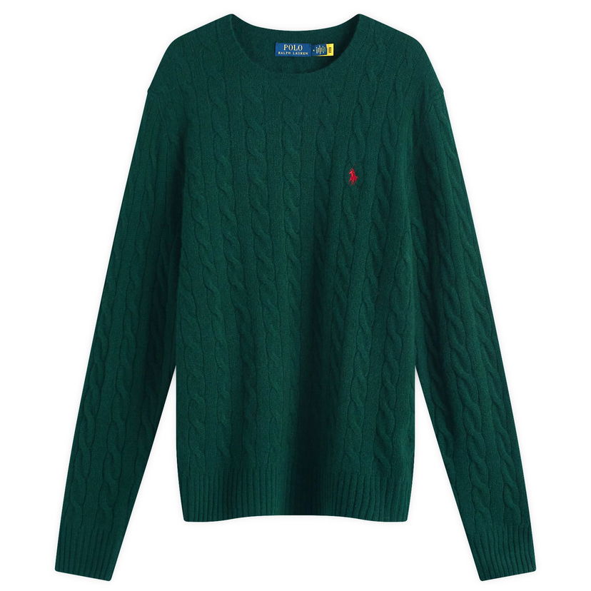 Пуловер Polo by Ralph Lauren Cable Knit Jumper Зелено | 710876762004