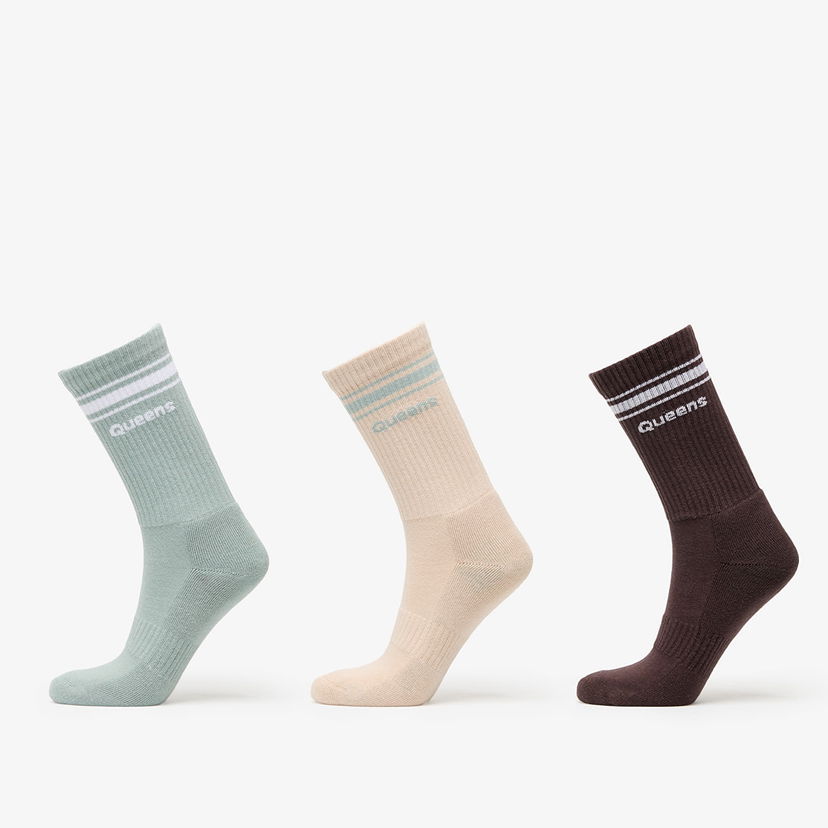 Чорапи Queens Crew Socks 3-Pack Зелено | QNS_061