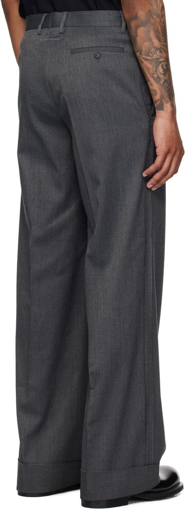 Панталони Maison Margiela MM6 Maison Margiela Rolled Cuff Trousers Сиво | SH0KA0047 S47848, 2