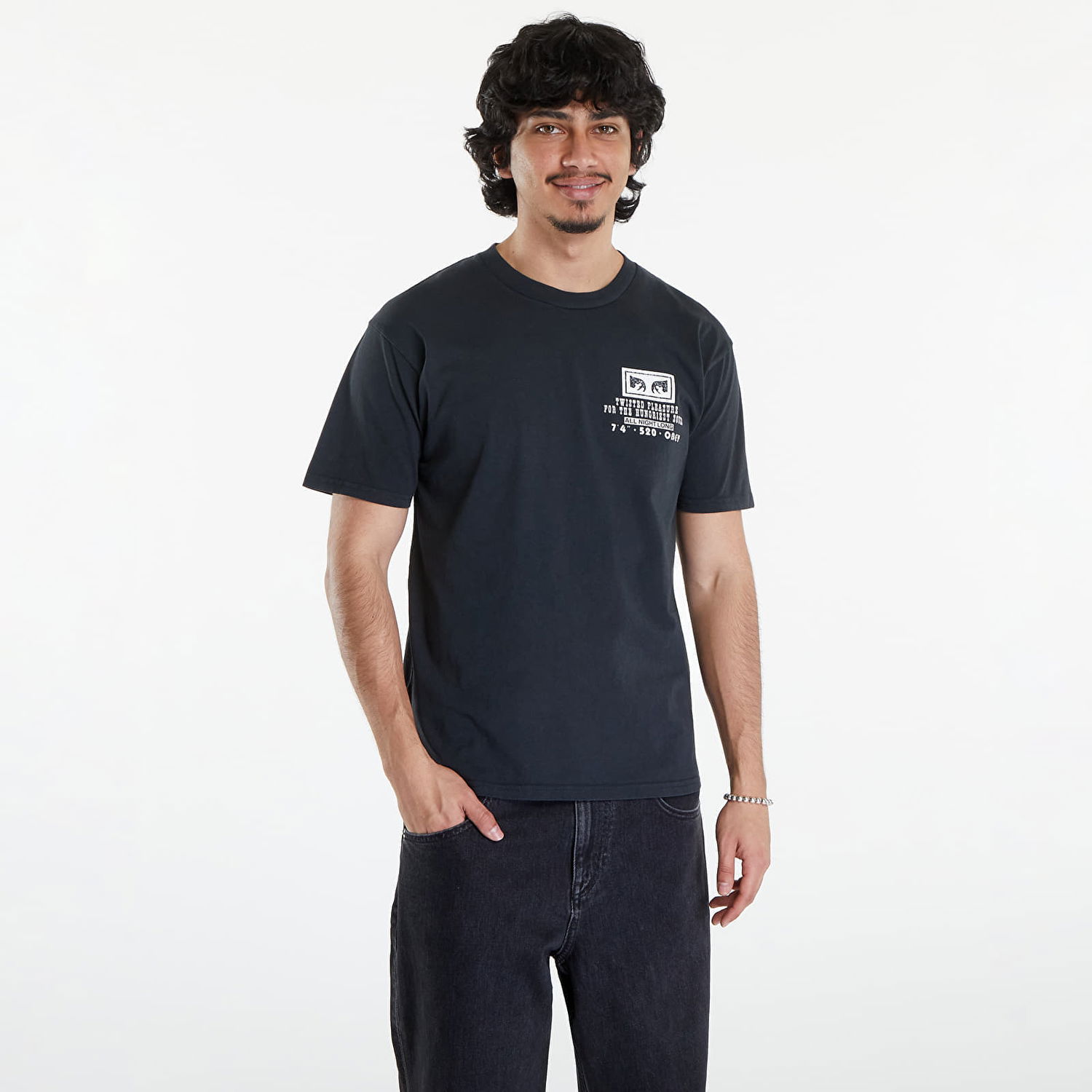 Тениска OBEY Twisted Pleasure T-Shirt Pigment Vintage Black Черно | 163813787-VBL, 0