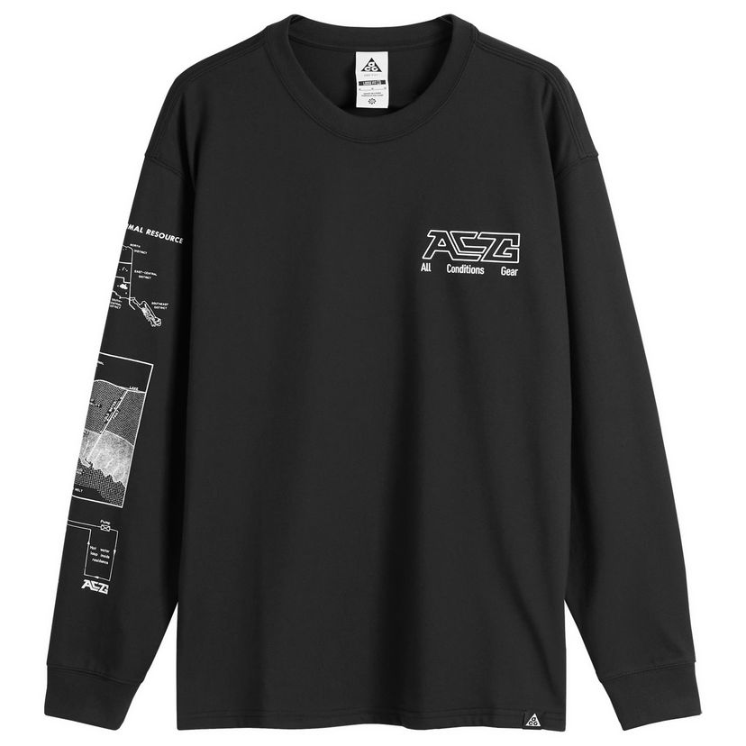 Тениска Nike Geothermal Long Sleeve T-Shirt Черно | FZ6704-010