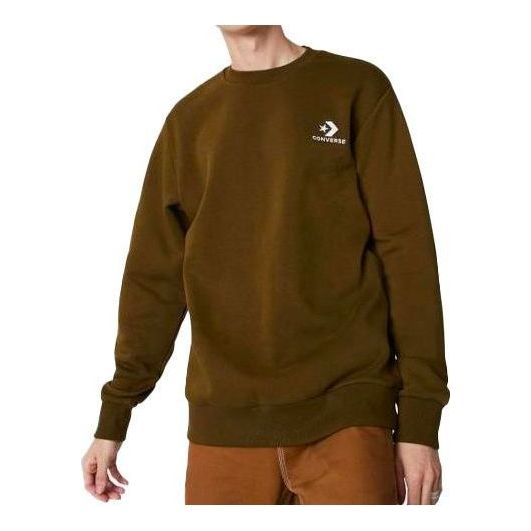 Пуловер Converse Star Chevron Embroidered Crew Sweatshirt Кафяво | 10008816-A17