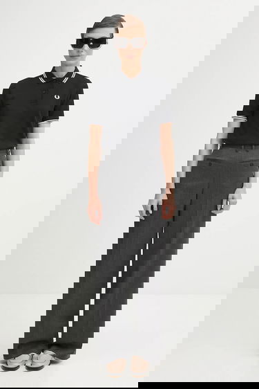 Поло тениска Fred Perry Twin Tipped Short Sleeve Polo Shirt Черно | G3600, 4