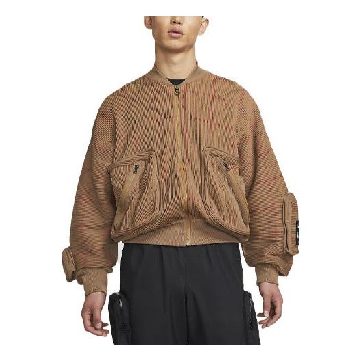 Яке бомбър Nike Crossover MA-1 Knit Bomber Jacket Кафяво | CZ4705-382