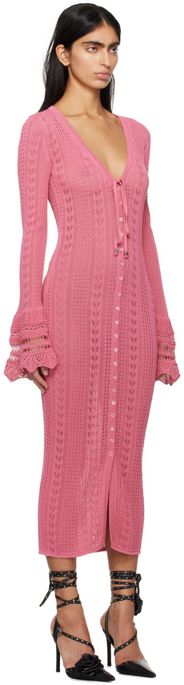 Pокля Blumarine Knit Midi Dress Бежово | P422A452A, 4