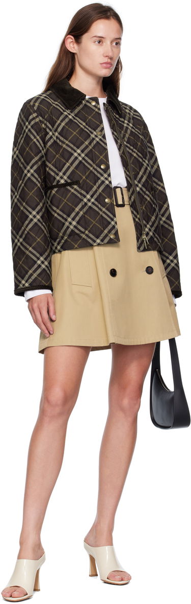 Яке Burberry Burberry Oldham Plaid Quilted Jacket Кафяво | 8115975, 3