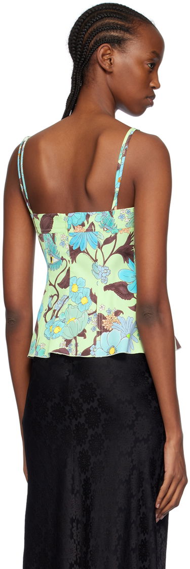 Потник Stella McCartney Stella McCartney Floral Print Peplum Camisole Зелено | 6T01583DS300, 2