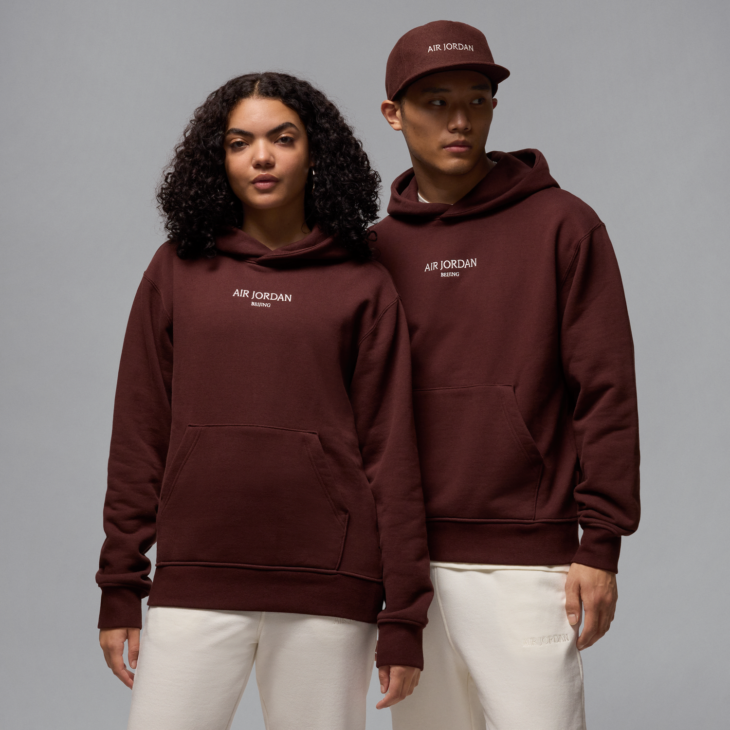 Суитчър Jordan Air Jordan Wordmark Fleece Hoodie Кафяво | HJ3450-227, 1