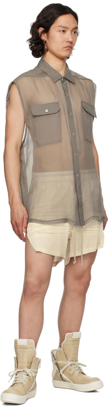 Кецове и обувки Rick Owens Rick Owens Hollywood Geobasket Бежово | RR01E5894 LCHLCO, 4