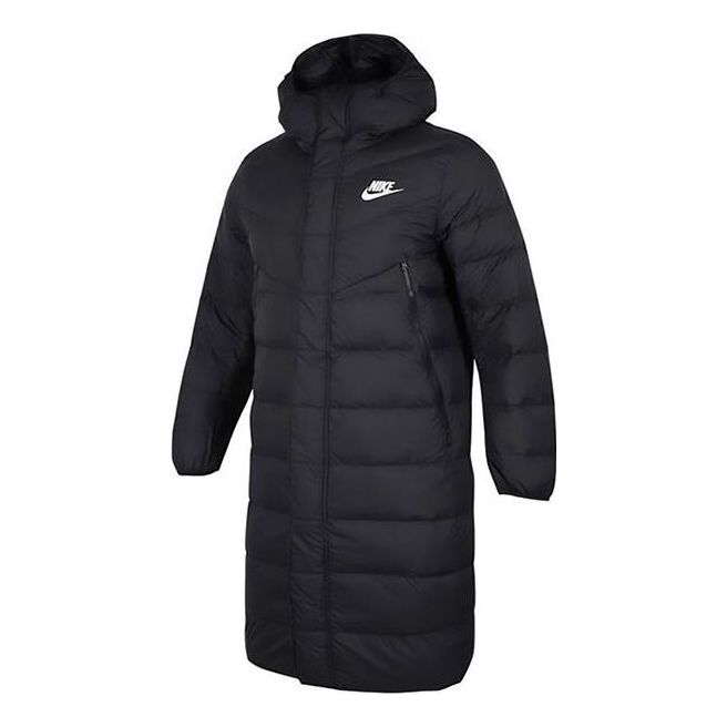 Парка Nike Hooded Puffer Long Coat Черно | DV0756-010