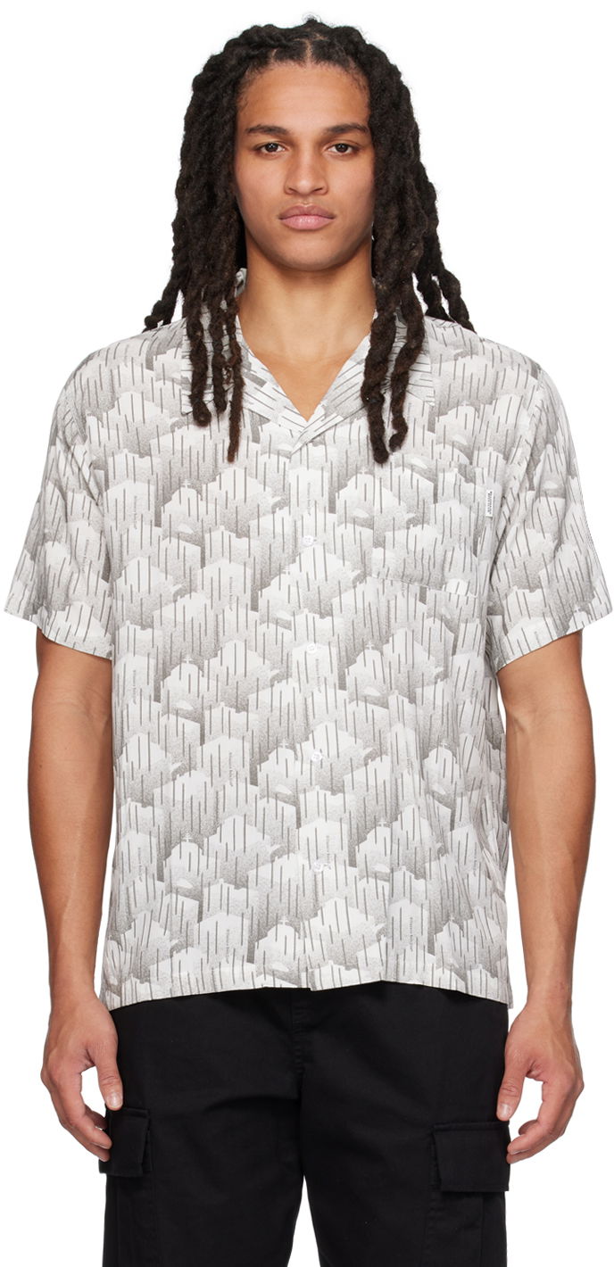 Риза BILLIONAIRE BOYS CLUB Billionaire Boys Club City Rain Short Sleeve Button-Up Shirt Бяло | B23127, 0