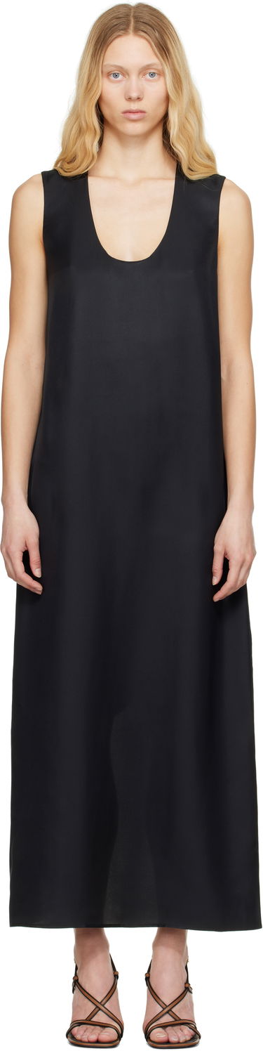 Pокля Róhe Róhe Scoop-Neck Silk Maxi Dress Черно | 415-33-164, 0