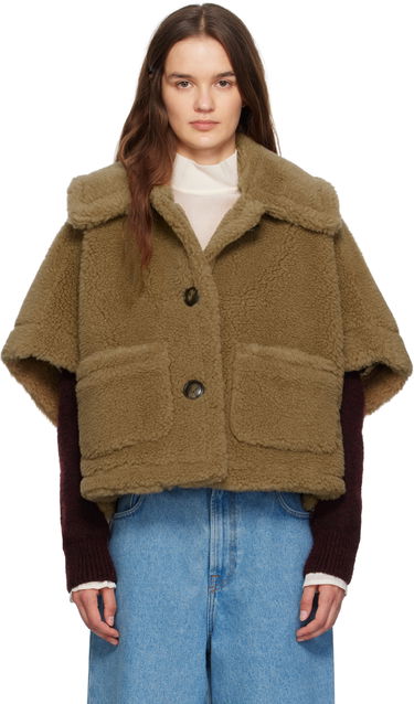 Яке Max Mara Max Mara Newterzo1 Cropped Teddy Jacket Кафяво | 2524736022600, 0
