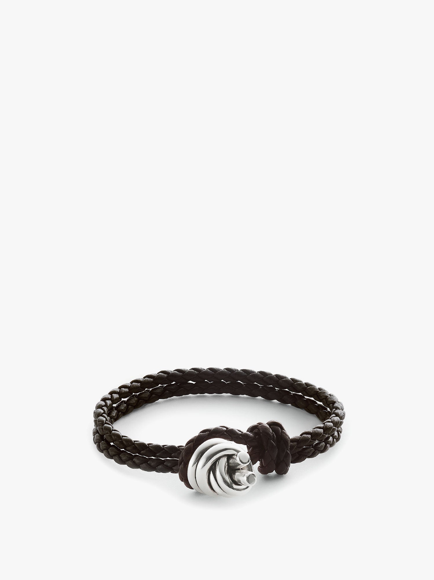 Гривна Bottega Veneta Braided Leather Bracelet Кафяво | 815938V507C1139, 0