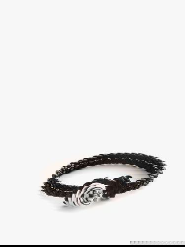 Гривна Bottega Veneta Braided Leather Bracelet Кафяво | 815938V507C1139, 0