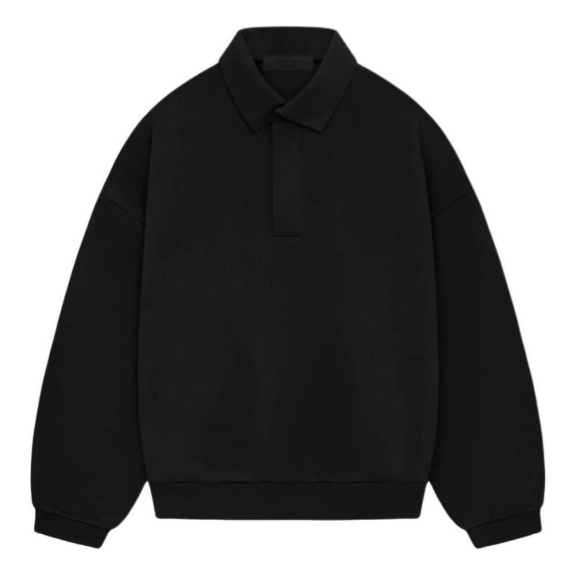 Пуловер Fear of God Essentials Long Sleeve Polo Shirt Черно | 192SP244394F