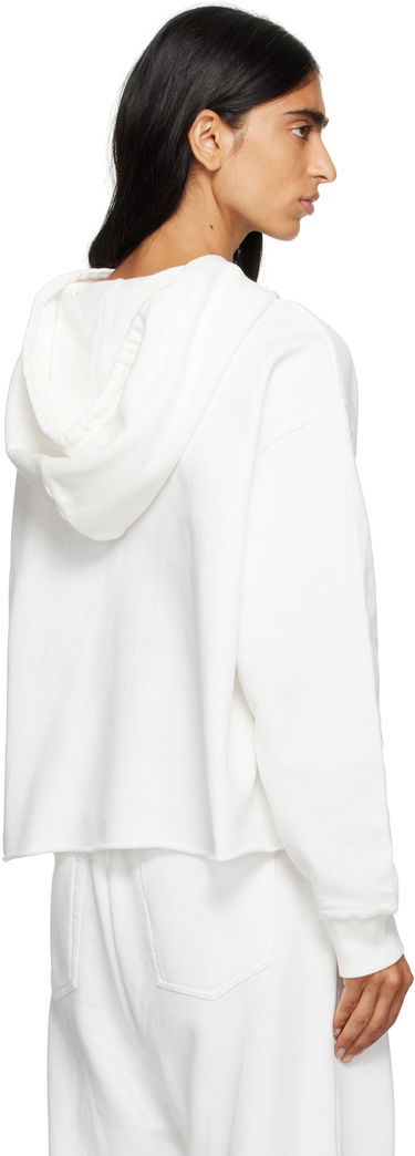 Суитчър Maison Margiela MM6 Maison Margiela Logo Patch Cropped Hoodie Бяло | S52GU0234 M25025, 2