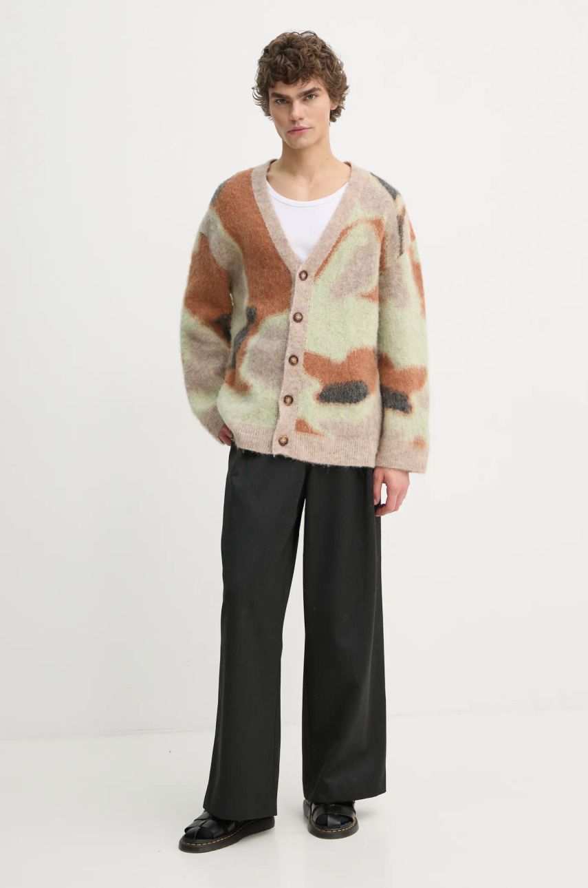 Пуловер Nanushka NESSIN Abstract Print Cardigan Кафяво | NM24FWSW01017, 1