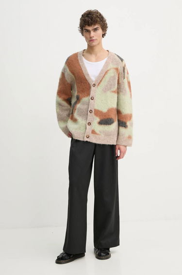 Пуловер Nanushka NESSIN Abstract Print Cardigan Кафяво | NM24FWSW01017, 1