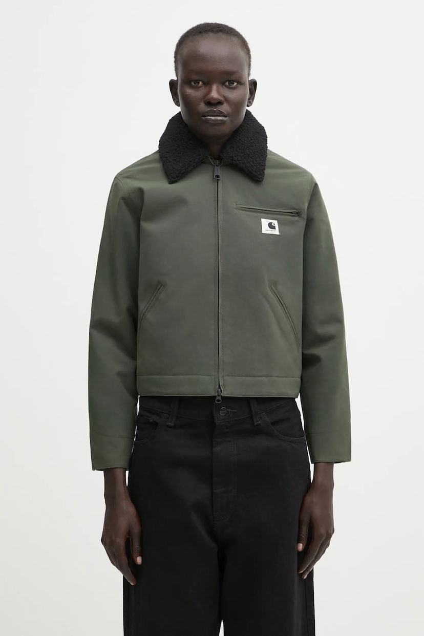 Яке Carhartt WIP Newkirk Cropped Jacket with Faux Fur Collar Зелено | I035699.3CWXX