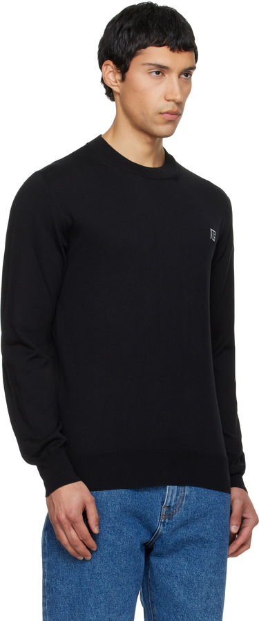 Пуловер Balmain Fine Silk & Cotton Sweater Черно | GH1KD000KJ53, 1