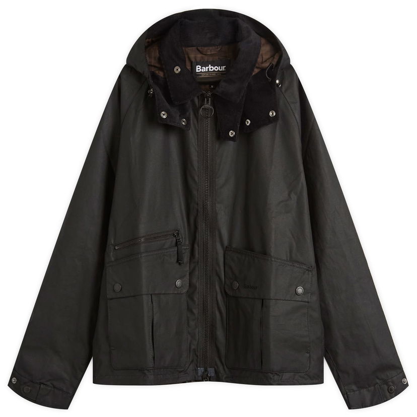 Яке Barbour Re-Engineered Bardon Spey Wax Jacket, Size Large Черно | MWX2482BK71