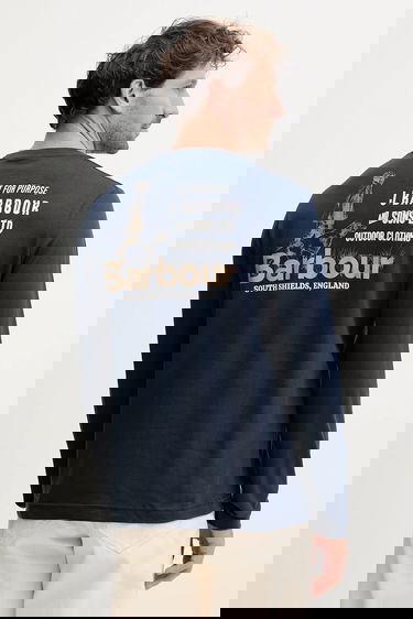 Тениска Barbour Barbour Long Sleeve Graphic T-Shirt Тъмно синьо | MTS1471, 2