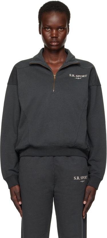 Суитчър Sporty & Rich 'S.R. Sport' Quarter Zip Sweatshirt Сиво | ST073512304BA02, 0